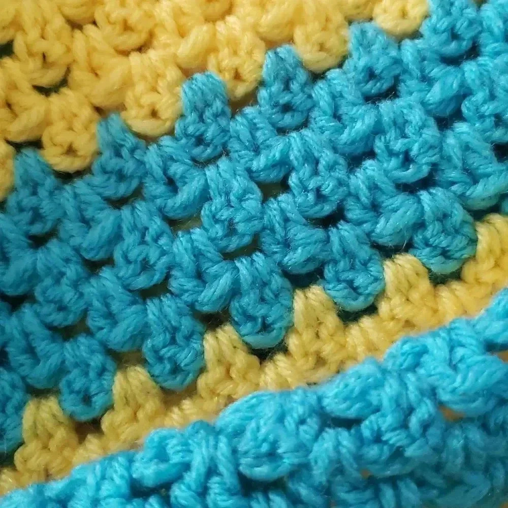 Artisan Handmade New Afghan Blanket Throw Crochet Cotton Blend - Picture 4 of 4